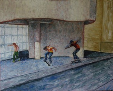 Painting titled "Barcelona" by Ciarán Ó Néill, Original Artwork, Oil