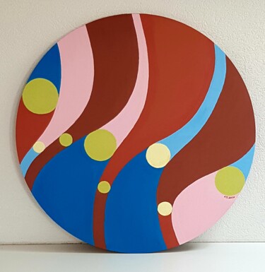 Peinture intitulée "Ficelles d'Azur" par Claire Bradacs, Œuvre d'art originale, Acrylique