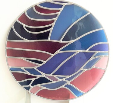 Design getiteld "Lever de Lune Rose" door Claire Bradacs, Origineel Kunstwerk, Glas