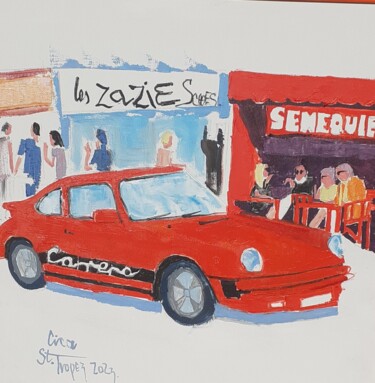 제목이 "Défilé de Porsche 2"인 미술작품 Cica로, 원작, 기름