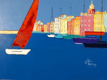 绘画 标题为“Voile à Saint Tropez” 由Cica, 原创艺术品, 油