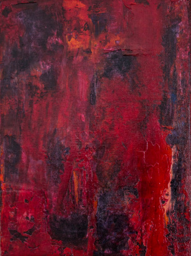 Painting titled "Translucent Red #1" by Ciccio Montalbano, Original Artwork, Acrylic