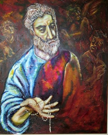 Pintura titulada "El Predicador" por Cicilio, Obra de arte original, Oleo