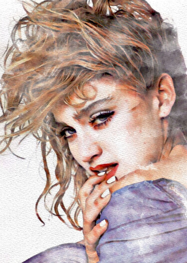 Madonna Arts numériques intitulée "Madonna" par Ciezar, Œuvre d'art originale, Peinture numérique