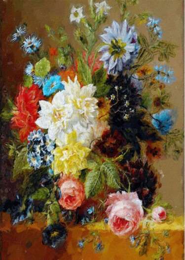 Artes digitais intitulada "Um vaso de flores 3" por Ciezar, Obras de arte originais, Pintura digital
