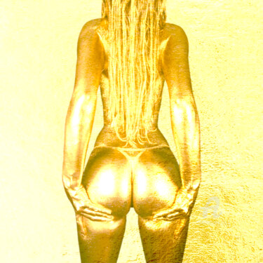Arts numériques intitulée "Garota dourada" par Ciezar, Œuvre d'art originale, Photo montage