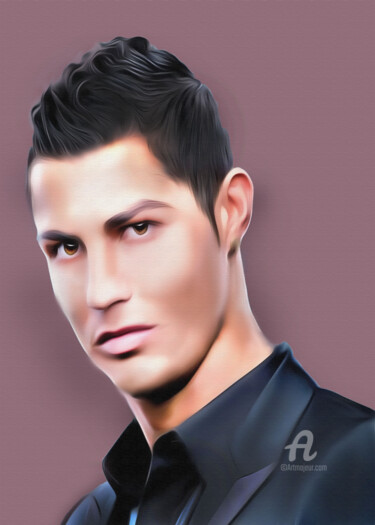 Artes digitais intitulada "Cristiano Ronaldo" por Ciezar, Obras de arte originais, Pintura digital
