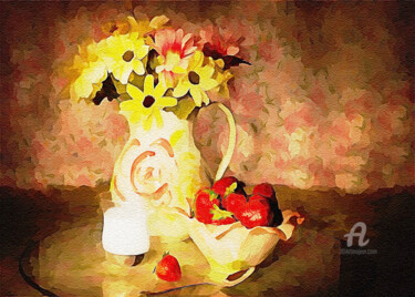 Digital Arts titled "O lanche da tarde" by Ciezar, Original Artwork, Digital Painting