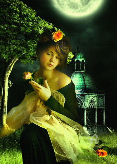 Digital Arts titled "Amores, flores & do…" by Ciezar, Original Artwork, Photo Montage