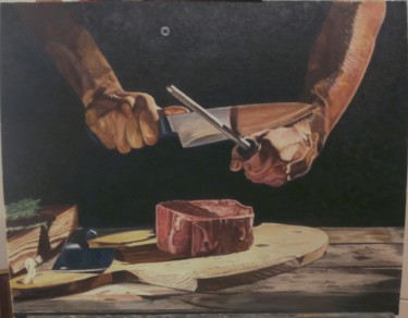 Картина под названием "carne2.jpg" - Cigno, Подлинное произведение искусства, Масло
