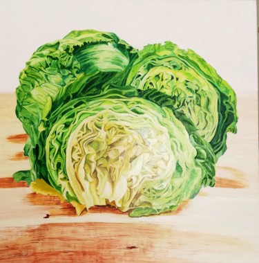 Painting titled "Insalata" by Cigno, Original Artwork, Oil