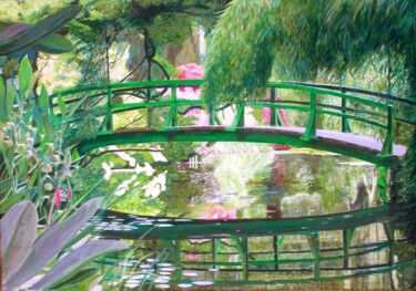 Painting titled "Giverny" by Cigno, Original Artwork, Acrylic