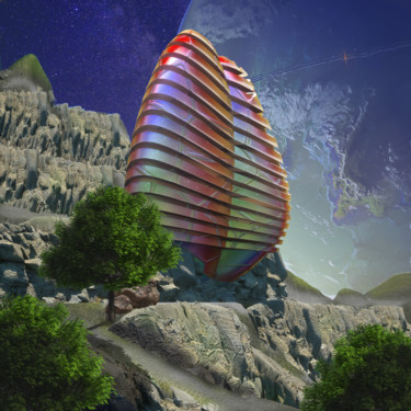 Digitale Kunst mit dem Titel "cplorıı galactica" von Cihat Yıldır, Original-Kunstwerk, 3D Modellierung