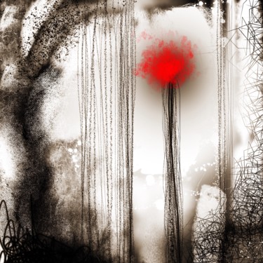 Arts numériques intitulée "La Rose" par Cila, Œuvre d'art originale, Peinture numérique