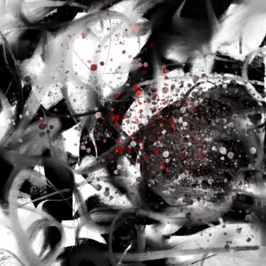 Digitale Kunst getiteld "Pain - Grey" door Cila, Origineel Kunstwerk, Digitaal Schilderwerk