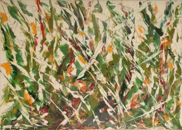 Peinture intitulée "Verdure" par Cindy De Coulon, Œuvre d'art originale, Huile