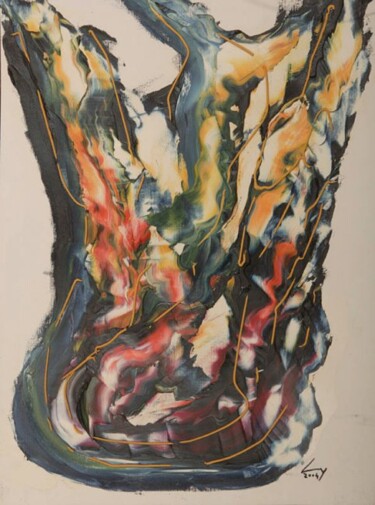 Pintura intitulada "Danseuse" por Cindy De Coulon, Obras de arte originais, Óleo