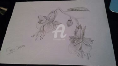 Drawing titled "Fleurs" by Floppy Dessine, Original Artwork