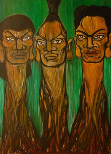 Malarstwo zatytułowany „Racines / Roots.” autorstwa Cindy Millet, Oryginalna praca, Olej