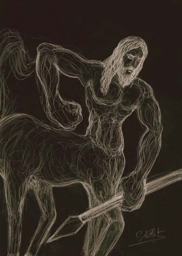 Tekening getiteld "Centaure Chiron" door Cindy Millet, Origineel Kunstwerk, Anders