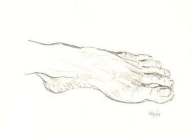 Painting titled "Foot Study One" by Cindy Krysac, Original Artwork