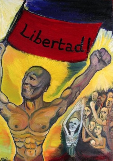Painting titled "Himno a la Libertad…" by Cindy Millet, Original Artwork, Other