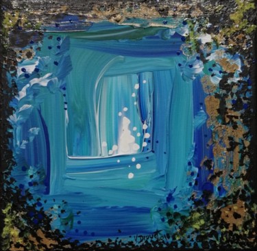 Painting titled "fond-marin.jpg" by Valérie Drouet, Original Artwork, Acrylic