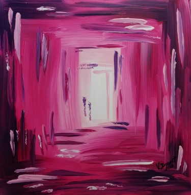 Peinture intitulée "lumiere-rose-2.jpg" par Valérie Drouet, Œuvre d'art originale, Acrylique