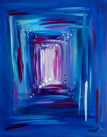 Peinture intitulée "douceur-bleutee.jpg" par Valérie Drouet, Œuvre d'art originale, Acrylique