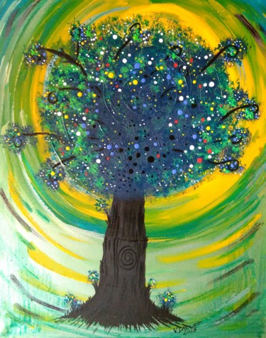 Peinture intitulée "arbre-702.jpg" par Valérie Drouet, Œuvre d'art originale, Acrylique