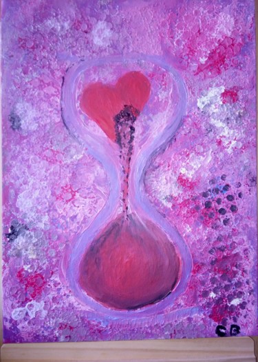 Pittura intitolato "Time to.... Heart" da Cinzia Barresi, Opera d'arte originale, Acrilico Montato su Altro pannello rigido