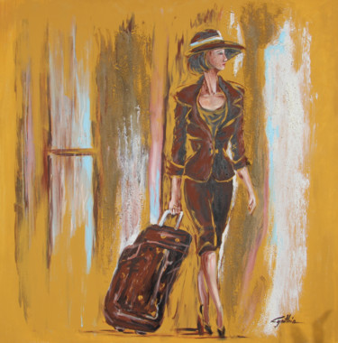 Painting titled "Viaggiando" by Cynthia, Original Artwork, Acrylic