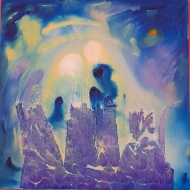Pittura intitolato "Castello dell'Unive…" da Cinzia Lo Russo, Opera d'arte originale, pigmenti Montato su Telaio per barella…