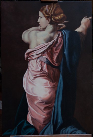 Painting titled "donna" by Cinzia Tellarini, Original Artwork, Oil