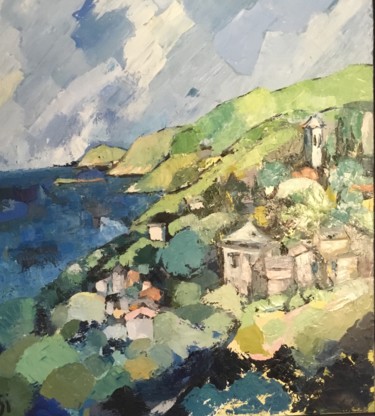 Peinture intitulée "Cap Corse" par Nicole Ciosi, Œuvre d'art originale, Huile