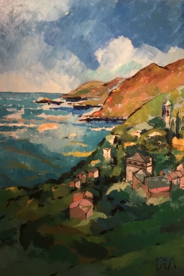 Painting titled "Pinu Cap Corse" by Nicole Ciosi, Original Artwork, Oil