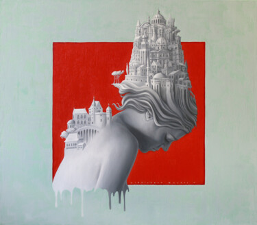 Картина под названием "Babel" - Ciprian Mihailescu, Подлинное произведение искусства, Масло Установлен на Деревянная рама дл…