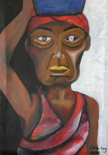 Malerei mit dem Titel "Strength of a Woman" von Ciru Ivy, Original-Kunstwerk, Acryl