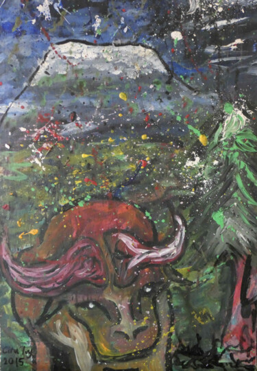 Peinture intitulée "At the Foot of the…" par Ciru Ivy, Œuvre d'art originale, Acrylique