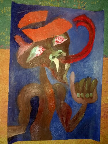 Картина под названием "Mr Snake: People An…" - Ciru Ivy, Подлинное произведение искусства, Масло