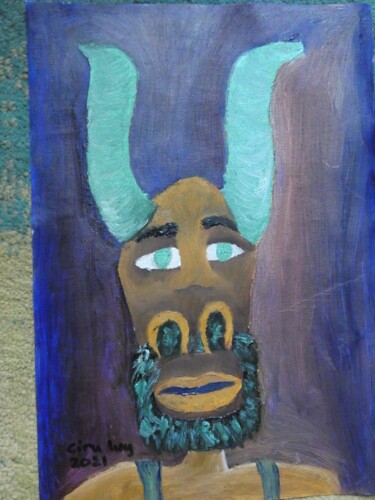 Pintura intitulada "Mr Antelope: People…" por Ciru Ivy, Obras de arte originais, Óleo