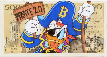 Drawing titled "Pirate 2.0" by Ciscø (Art2ciscø), Original Artwork, Acrylic Mounted on Aluminium