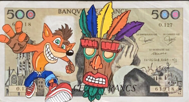 Drawing titled "Art'Bandicoot" by Ciscø (Art2ciscø), Original Artwork, Acrylic Mounted on Aluminium