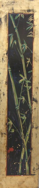 Painting titled "Bamboo_01" by Francesco Damosso, Original Artwork, Lacquer Mounted on Wood Panel