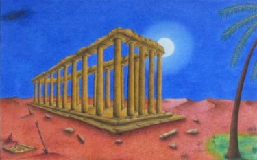 Zeichnungen mit dem Titel "L'antico tempio" von Cizzart, Original-Kunstwerk, Andere