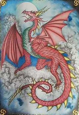 Dibujo titulada "il drago" por Cizzart, Obra de arte original, Conté