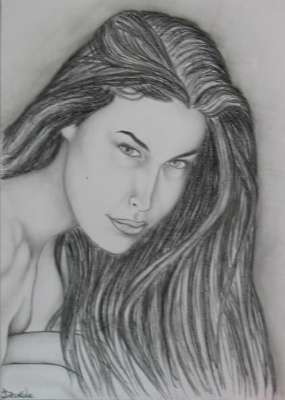 Drawing titled "Megan" by Cizzart, Original Artwork, Other