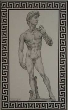 Tekening getiteld "il David" door Cizzart, Origineel Kunstwerk, Potlood