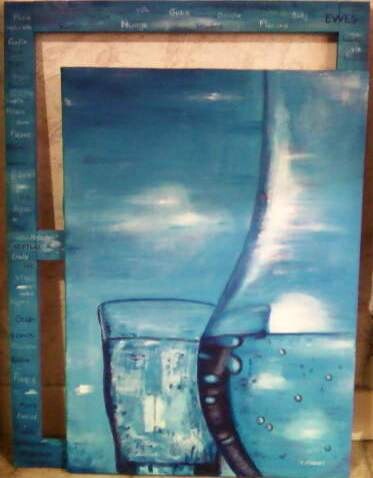 Painting titled "aquatitude" by Catherine Paquet, Original Artwork, Acrylic