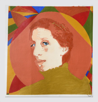 Malarstwo zatytułowany „"portrait femme 3"” autorstwa Cjf J0oe Crea, Oryginalna praca, Akryl